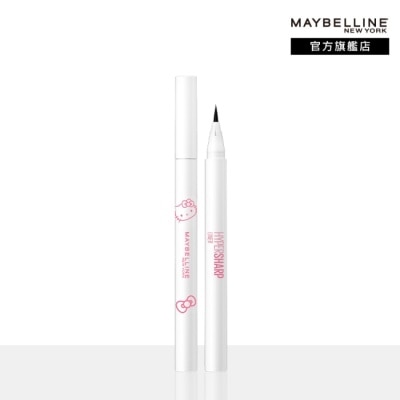 Maybelline 媚比琳 媚比琳 超激細抗暈眼線液抗手震版 黑色 (Hello Kitty 聯名款) 0.5g #小金蓋