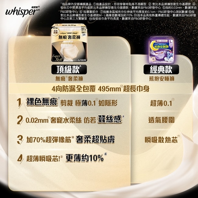 好自在無痕奢柔褲3片XL