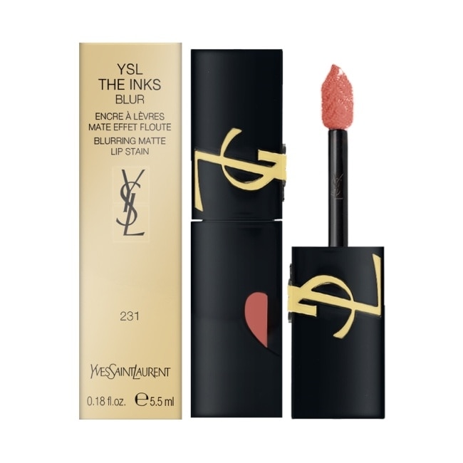 YSL聖羅蘭 奢華印記鎖吻霧唇釉 5.5ml #231 裸杏玫瑰