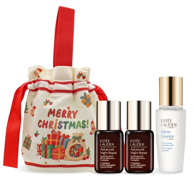 ESTEE LAUDER 雅詩蘭黛 特潤修護美肌限量組[特潤(7ml)X2+原生露(15ML)X1+收納袋]-交換禮物