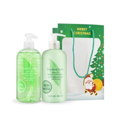 ARDEN ARDEN 雅頓 綠茶香氛雙瓶限量組[身體乳(500ml)+沐浴膠(500ml)]附禮袋-國際航空版