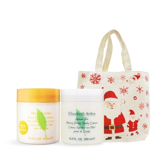 ARDEN 雅頓 綠茶雙入蜜滴舒體霜聖誕限量組[綠茶沐湯+綠茶香櫞小蒼蘭+聖誕祝福手提包]-國際航空版