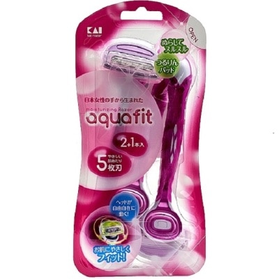 KAI貝印 貝印 KAI AQUAFIT彈力美體刀(桃紅/3入) AF-3B9