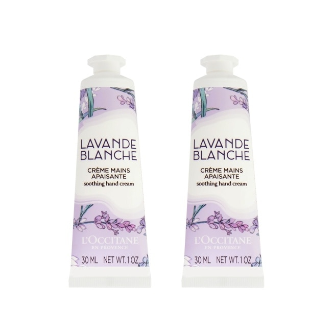 L’OCCITANE歐舒丹 白薰衣草護手霜(30ml) 2入組_國際航空版