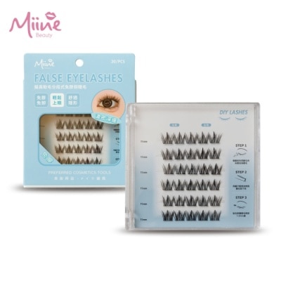 Miine Miine 擬真軟毛分段式免膠假睫毛 濃密深邃30入 image