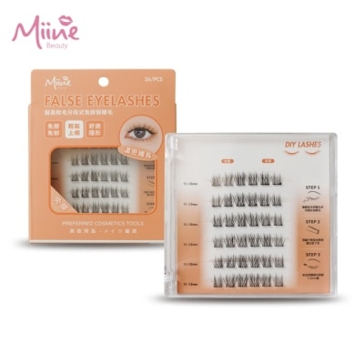 Miine Miine 擬真軟毛分段式免膠假睫毛-濃密纖長36入