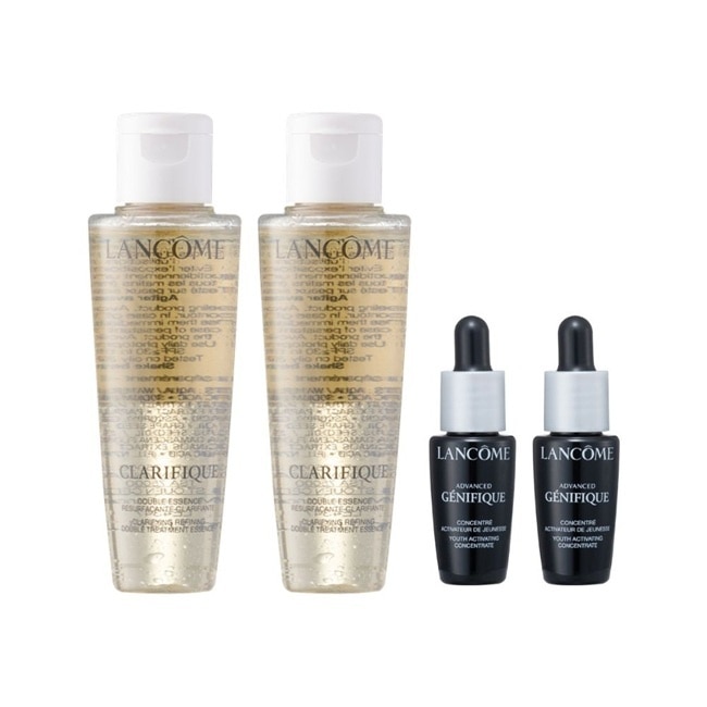 【LANCOME 蘭蔻】超極光活粹晶露50mlx2+超極限肌因賦活露7mlx2 公司貨 極光水+小黑瓶