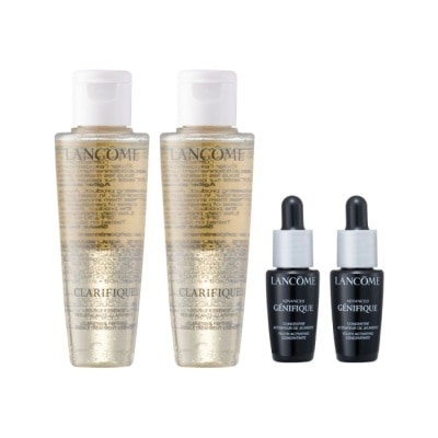 LANCOME蘭蔻 【LANCOME 蘭蔻】超極光活粹晶露50mlx2+超極限肌因賦活露7mlx2 公司貨 極光水+小黑瓶