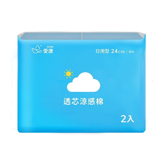 愛康透芯涼感棉日用型24cm*8片2入組