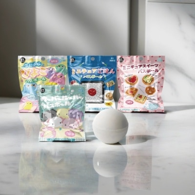 Watsons 屈臣氏 LOVE COLOR 日式泡澡入浴球50g(混款)(含小玩具小雞/便當/甜點/蠑螈