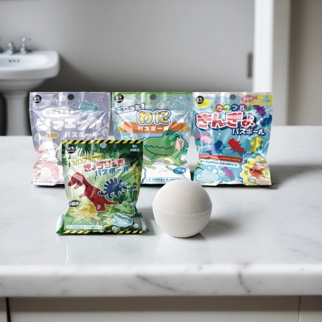 LOVE COLOR日式泡澡入浴球50g(混款)(含小玩具山雀/鱷魚/金魚/恐龍