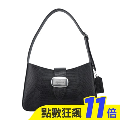 COACH COACH ELIZA防刮麂皮兩用包(黑色)CR107 SVBK