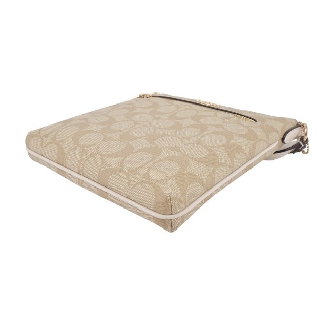 COACH ROWAN拉鍊斜背包(卡其白)CS182 IMDQC