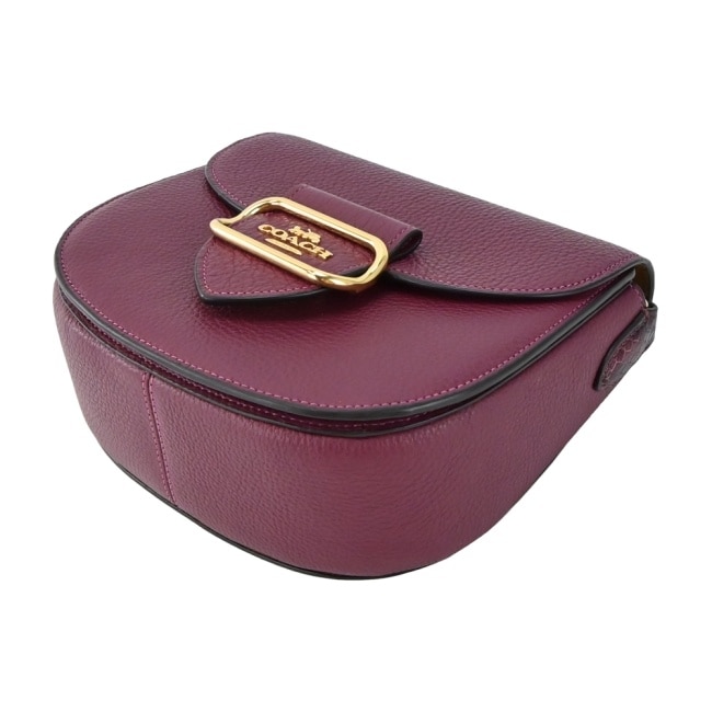 COACH 馬車經典翻蓋馬鞍斜背包(酒紅)CE566 IMOCQ