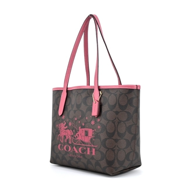 COACH LOGO迷你手提包(咖啡紅)CM183 IMWA0