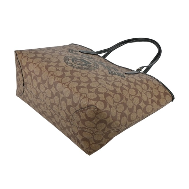 COACH 校隊主題緹花托特包(卡其深綠)CB869 IMRQE