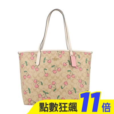 COACH COACH Mollie櫻桃托特包(卡其)CF444 IMOT4