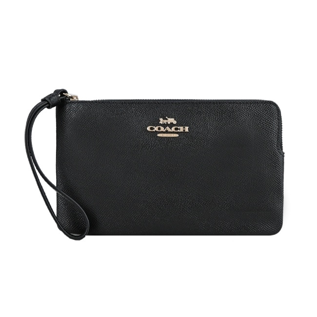 COACH 經典馬車防刮手拿包(中/黑)3888-1 IMBLK