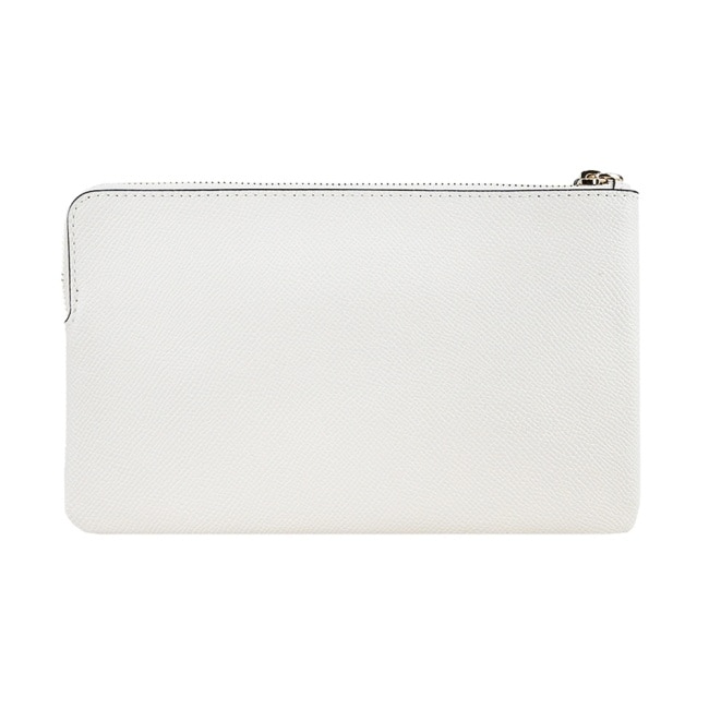 COACH 經典馬車防刮手拿包(中/白)3888-1 IMCHK