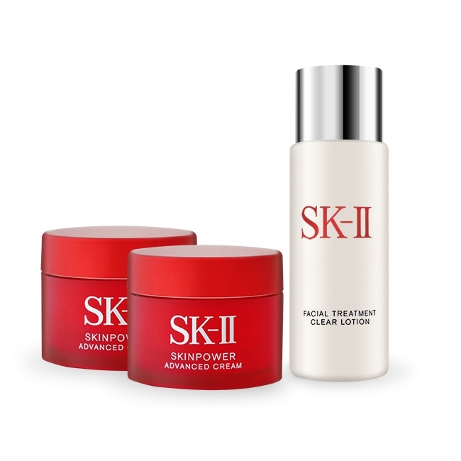 SK-II 致臻肌活能量活膚霜(15g)X2-贈亮采化妝水(30ml)-國際航空版