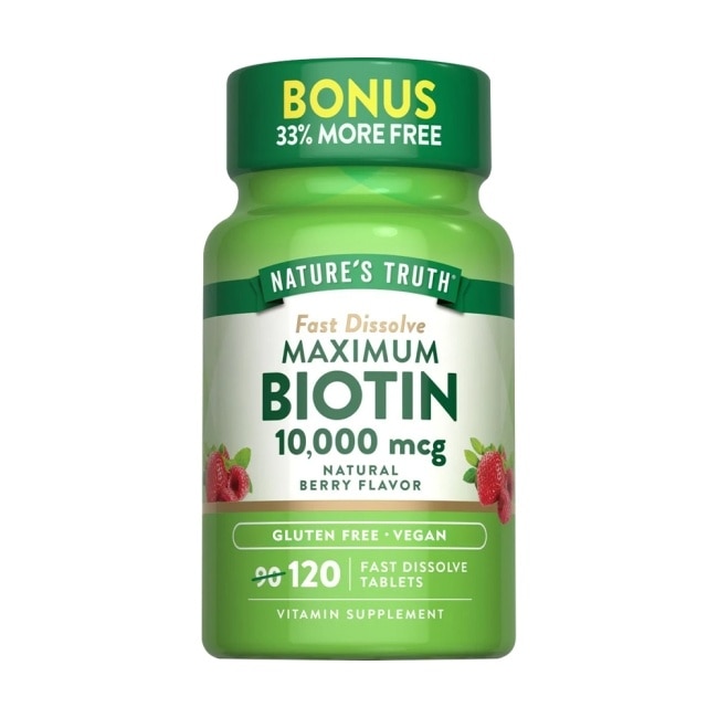 綠萃淨 生物素10000微克口含錠(120錠/瓶)