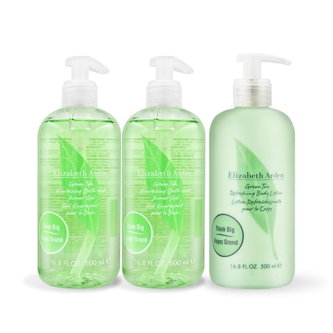 ARDEN 雅頓 綠茶身體乳(500ml)X1+沐浴膠(500ml)X2-國際航空版
