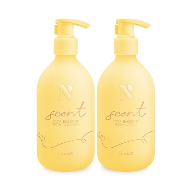 Naturals 積雪草身體潔淨潤膚組合-沐浴露400ml+潤膚乳400ml (澄花油木質調 LUV143)