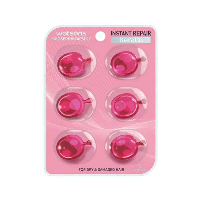 屈臣氏瞬效角蛋白膠囊護髮油 6粒/片