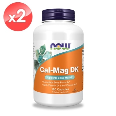 NOW 【NOW】鈣鎂DK膠囊2瓶組(180顆*2瓶)