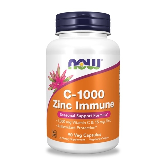 【NOW】維生素C1000+鋅膠囊1瓶(90顆)