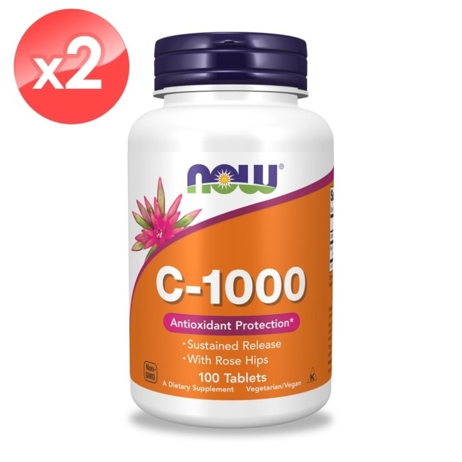 【NOW】維生素C1000緩釋錠2瓶組(100顆*2瓶)
