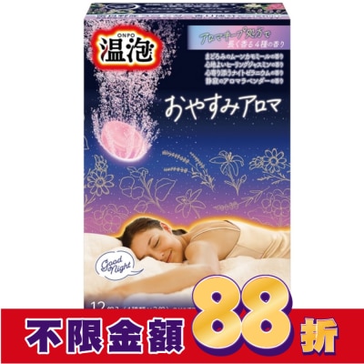 EARTH 溫泡舒眠夜香入浴錠40gx 12錠(4種類x 3錠)
