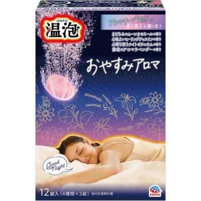 EARTH 溫泡舒眠夜香入浴錠40gx 12錠(4種類x 3錠)