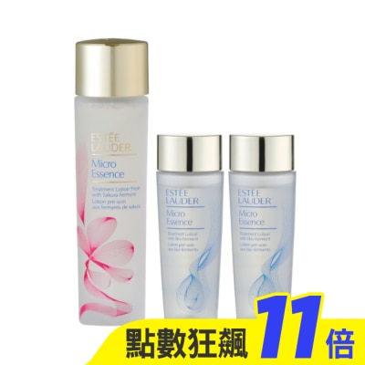 ESTEE LAUDER 雅詩蘭黛 【ESTEE LAUDER 雅詩蘭黛】原生露櫻花輕盈版100ml+微分子肌底原生露50mlx2 公司貨