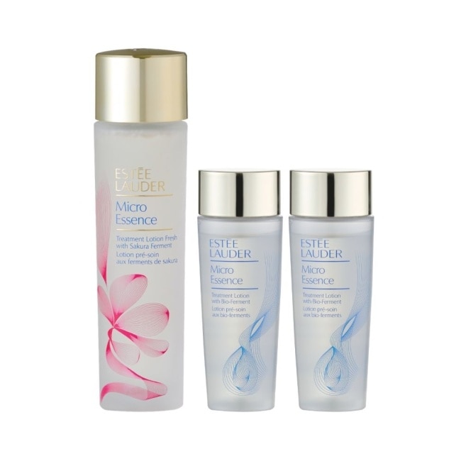 【ESTEE LAUDER 雅詩蘭黛】原生露櫻花輕盈版100ml+微分子肌底原生露50mlx2 公司貨