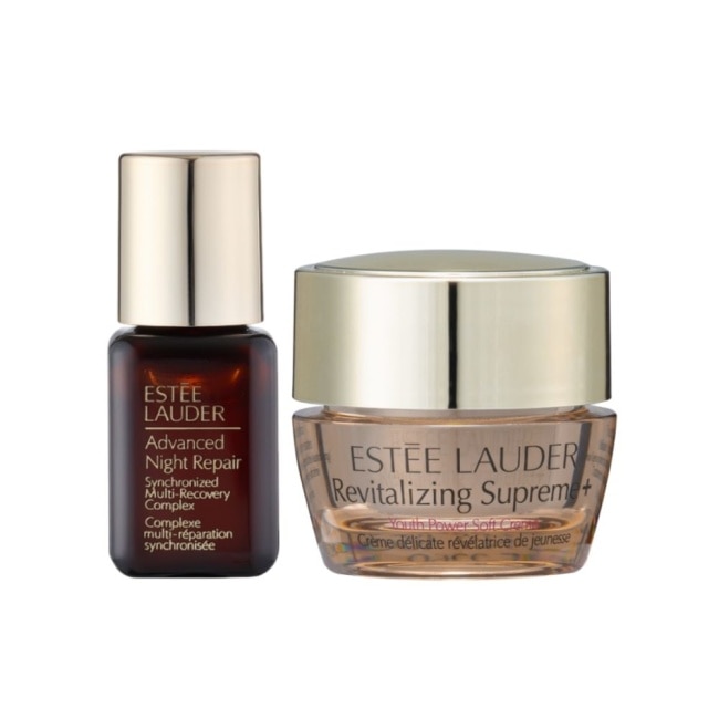 【ESTEE LAUDER 雅詩蘭黛】特潤超導全方位修護露 7ml+年輕無敵膠原霜 5ml 公司貨 小棕瓶