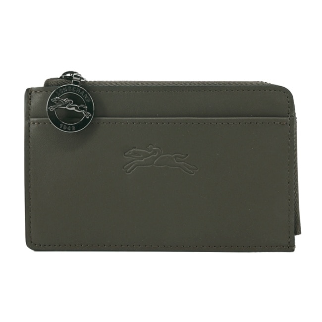 LONGCHAMP LE PLIAGE XTRA系列牛皮卡片零錢包(冷杉綠)30048-987-549