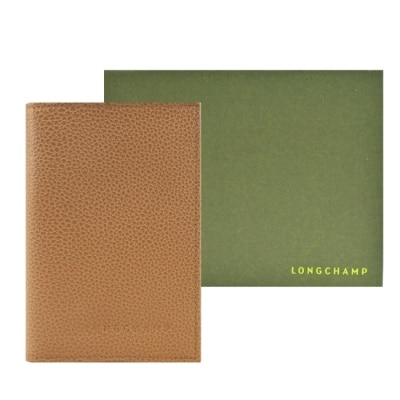 LONGCHAMP LONGCHAMP LE FOULONNE系列牛皮護照夾(肉豆蔻)3416-021-894