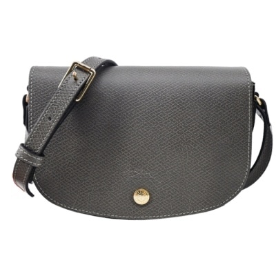 LONGCHAMP LONGCHAMP EPURE系列牛皮壓印半月型斜背包(小/斑鳩灰)10253-HYZ-P55