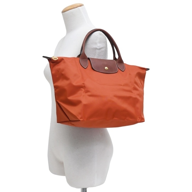 LONGCHAMP LE PLIAGE系列手提水餃包(中/磚紅)1623-089-P97