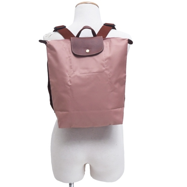 LONGCHAMP LE PLIAGE系列摺疊後背包(中/粉紅茶)10284-089-P96