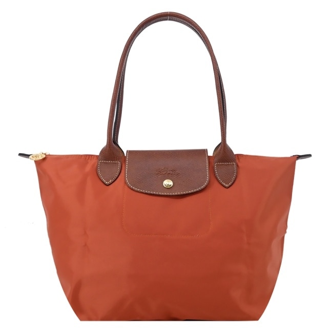 LONGCHAMP LE PLIAGE系列肩背水餃包(中/磚紅)2605-089-P97