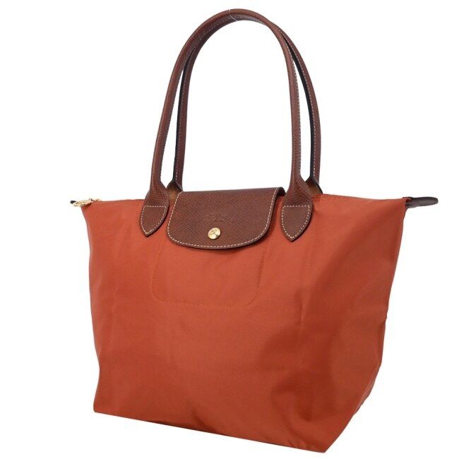 LONGCHAMP LE PLIAGE系列肩背水餃包(中/磚紅)2605-089-P97