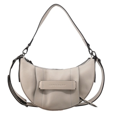 LONGCHAMP LONGCHAMP 3D系列小牛皮半月型兩用包(小/土褐)10292-HCV-299