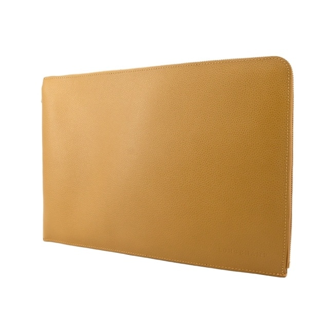 LONGCHAMP LE FOULONNE系列牛皮筆電/平板/文件收納包(肉豆蔻)30052-021-894