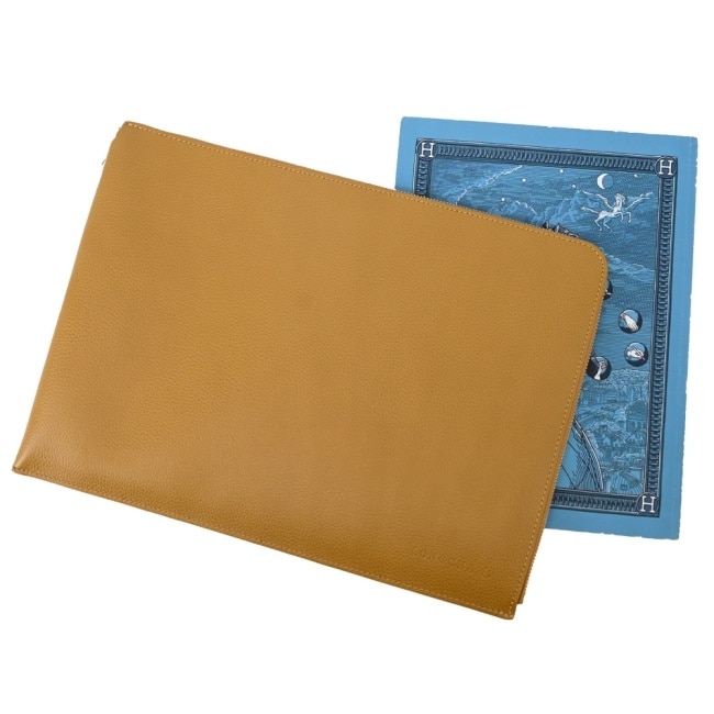 LONGCHAMP LE FOULONNE系列牛皮筆電/平板/文件收納包(肉豆蔻)30052-021-894