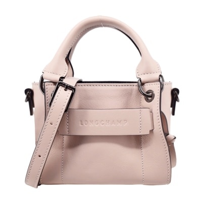 LONGCHAMP LONGCHAMP 3D系列小牛皮手提/斜背兩用包(迷你/花瓣粉)10254-HCV-P72