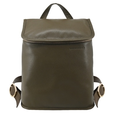 LONGCHAMP LONGCHAMP LE FOULONNE系列牛皮後背包(酸豆綠)10195-021-M17