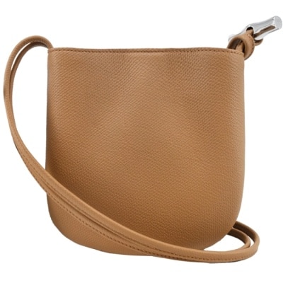 LONGCHAMP LONGCHAMP LE ROSEAU系列竹節牛皮雙肩帶斜背包(小/胡桃棕)10299-HFP-371