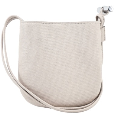 LONGCHAMP LONGCHAMP LE ROSEAU系列竹節牛皮雙肩帶斜背包(小/白紙)10299-HFP-555